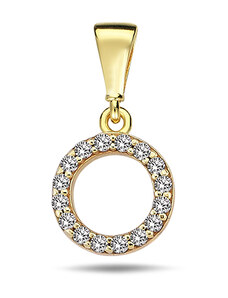 Lillian Vassago Zlatý prívesok kruh zdobený zirkónmi LLV98-GP119Y