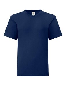 Námornícky modré detské tričko z česanej bavlny Fruit of the Loom