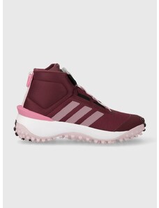 Detské topánky adidas FORTATRAIL BOA K ružová farba