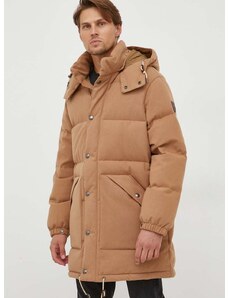 Vlnená páperová bunda Polo Ralph Lauren béžová farba, zimná