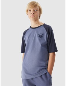 4F Chlapčenské tričko s potlačou - tmavomodré