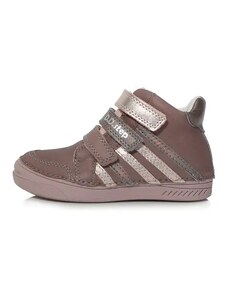 Detské dievčanské kožené topánky D.D.step baby pink A040-316