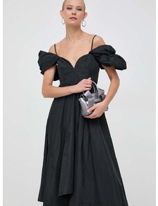 Šaty Pinko čierna farba, midi, áčkový strih, 101972.Y3LE