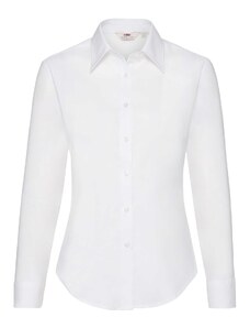 White lady-fit classic shirt Oxford Fruit Of The Loom