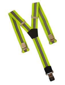 O&T Natur traky na nohavice clip, reflexné zelené