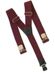 O&T Natur traky na nohavice clip, bordové