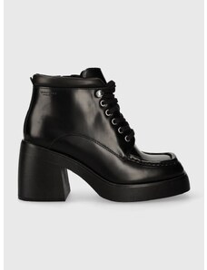 Kožené členkové topánky Vagabond Shoemakers BROOKE dámske, čierna farba, na podpätku, 5644.004.20