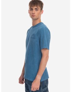 Bavlnené tričko Wood Wood Sami Embossed T-shirt 12312507-2491 DARK BLUE vzorovaný