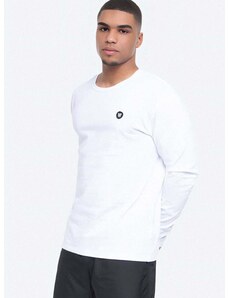 Bavlnené tričko s dlhým rukávom Wood Wood Long Sleeve 10005402.2323-BRIGHT, biela farba, jednofarebné
