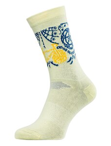 Unisex bikové ponožky Silvini Avella žltá/modrá