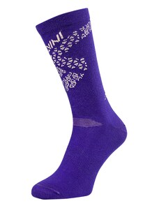 Unisex cyklo ponožky Silvini Bardiga fialová/koralová