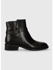 Kožené členkové topánky Vagabond Shoemakers SHEILA dámske, čierna farba, na plochom podpätku, 5635.301.20