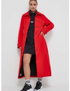 Nepremokavý kabát Didriksons Matilde dámsky, červená farba, prechodný