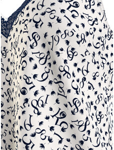 Dámsky pyžamový top WOVEN CAMI PRINT UW0UW05006 02X biely s potlačou - Tommy Hilfiger