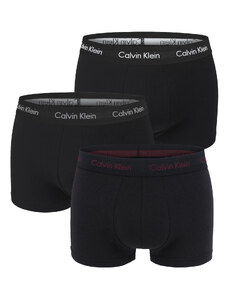 Calvin Klein - boxerky 3PACK cotton stretch black with modern color logo waist - limitovaná edícia