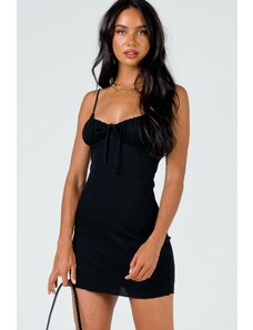 Madmext Black Mini Dress with Straps