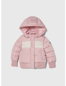 Detská bunda Guess ružová farba