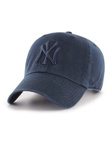 Bavlnená šiltovka 47brand MLB New York Yankees tmavomodrá farba, s nášivkou, B-RGW17GWSNL-NYC