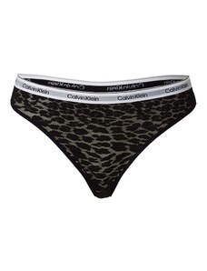 Calvin Klein Underwear Tangá čierna / biela