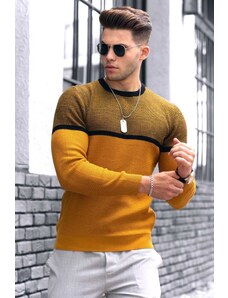 Madmext Pánsky sveter s horčicou farbou