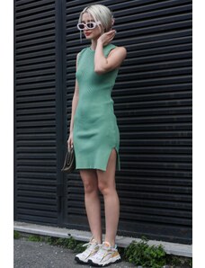 Madmext Zelené mini základné šaty s nulovým rukávom Mg1727