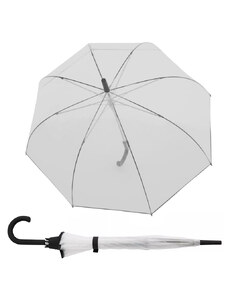 Doppler Nizza Transparent čierny - dámsky holový priehľadný dáždnik