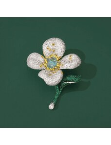Éternelle Luxusní brož se zirkony Exotická květina