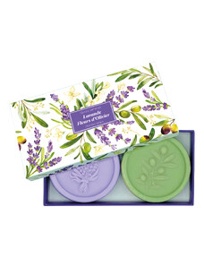 Esprit Provence Darčeková sada mydiel - Levanduľa & Kvety olivovníka, 2ks