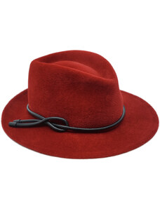Mayser Dámsky luxusný červený klobúk z králičej plsti - velúr - Pita