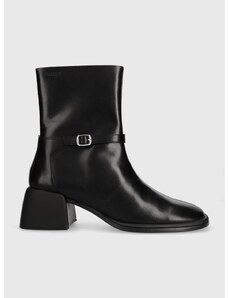 Kožené členkové topánky Vagabond Shoemakers ANSIE dámske, čierna farba, na podpätku, 5645.301.20