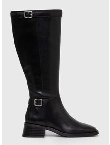Kožené kovbojské topánky Vagabond Shoemakers BLANCA dámske, čierna farba, na podpätku, 5617.101.20