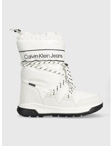 Detské snehule Calvin Klein Jeans biela farba