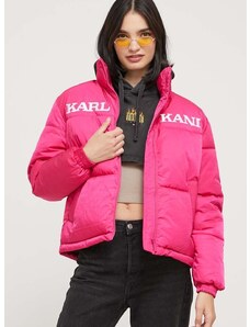 Bunda Karl Kani dámska, ružová farba, zimná