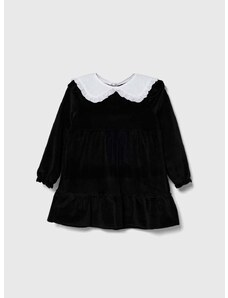 Dievčenské šaty Jamiks čierna farba, mini, áčkový strih