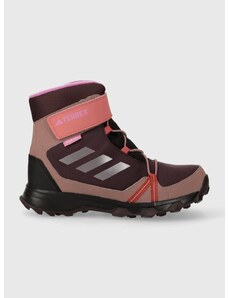 Detské topánky adidas TERREX TERREX SNOW CF R.RD fialová farba