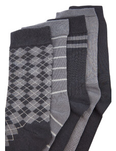 Trendyol Collection Viacfarebné bavlnené ponožky 5 balíčkov pruhované, kockované, jednofarebné