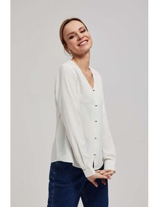 Moodo V-neck shirt with soft buttons