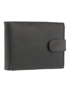 Matná čierna kožená peňaženka Mercucio