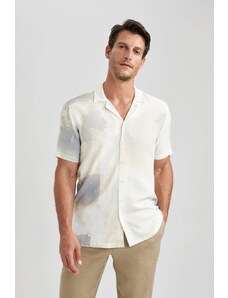 DEFACTO Modern Fit Woven Printed Short Sleeve Shirt