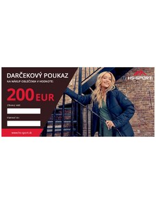 HS-SPORT Darčekový poukaz v hodnote 200 EUR - ONLINE