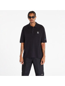 Pánske tričko FRED PERRY x RAF SIMONS Embroidered Oversized Polo T-Shirt Black