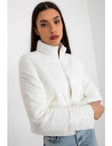 MladaModa Prechodná prešívaná bunda model 05A98 farba ecru