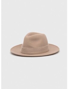Vlnený klobúk Tommy Hilfiger béžová farba, vlnený