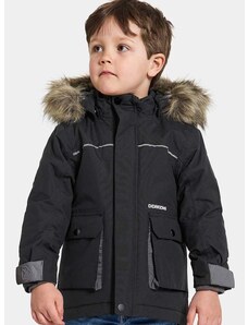 Detská zimná bunda Didriksons KURE KIDS PARKA čierna farba