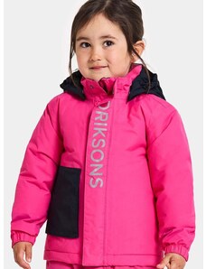 Detská zimná bunda Didriksons RIO KIDS JKT ružová farba