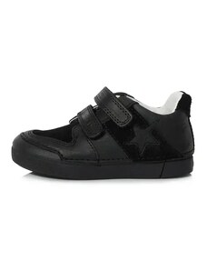 Detské chlapčenské kožené topánky D.D.step black S068-388C