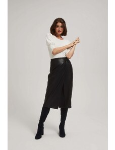 Moodo Midi skirt made of imitation leather