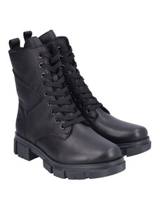 Robustní a stylové kotníkové boty v army stylu Rieker Y7105-00 černá