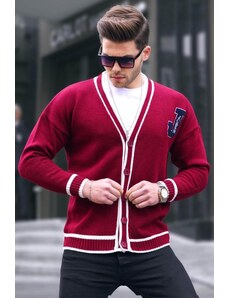 Madmext Claret Red Men's Knitwear Cardigan 6314