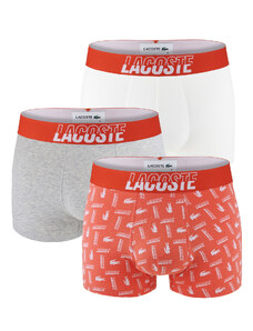 LACOSTE - boxerky 3PACK iconic cotton stretch Lacoste orange logo - limitovaná edícia